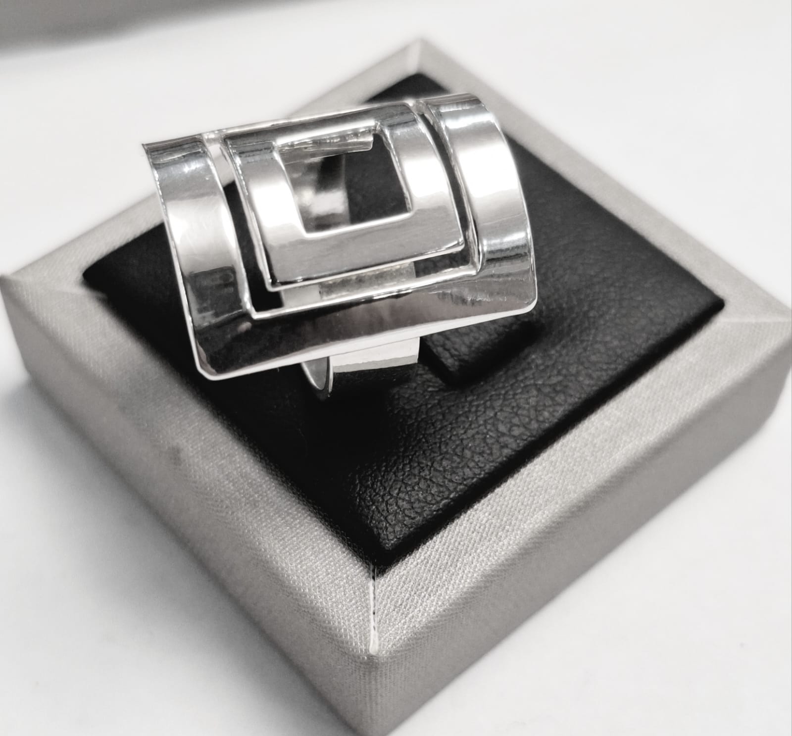 Anillo Plata Ley 925, vista frontal