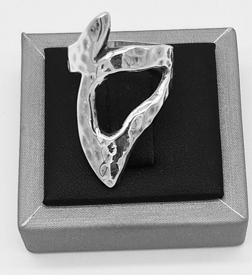Anillo Plata Ley 925, vista frontal