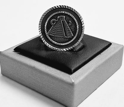 Anillo Pirámide en Plata 925, sello de autenticidad Plata Ley .925