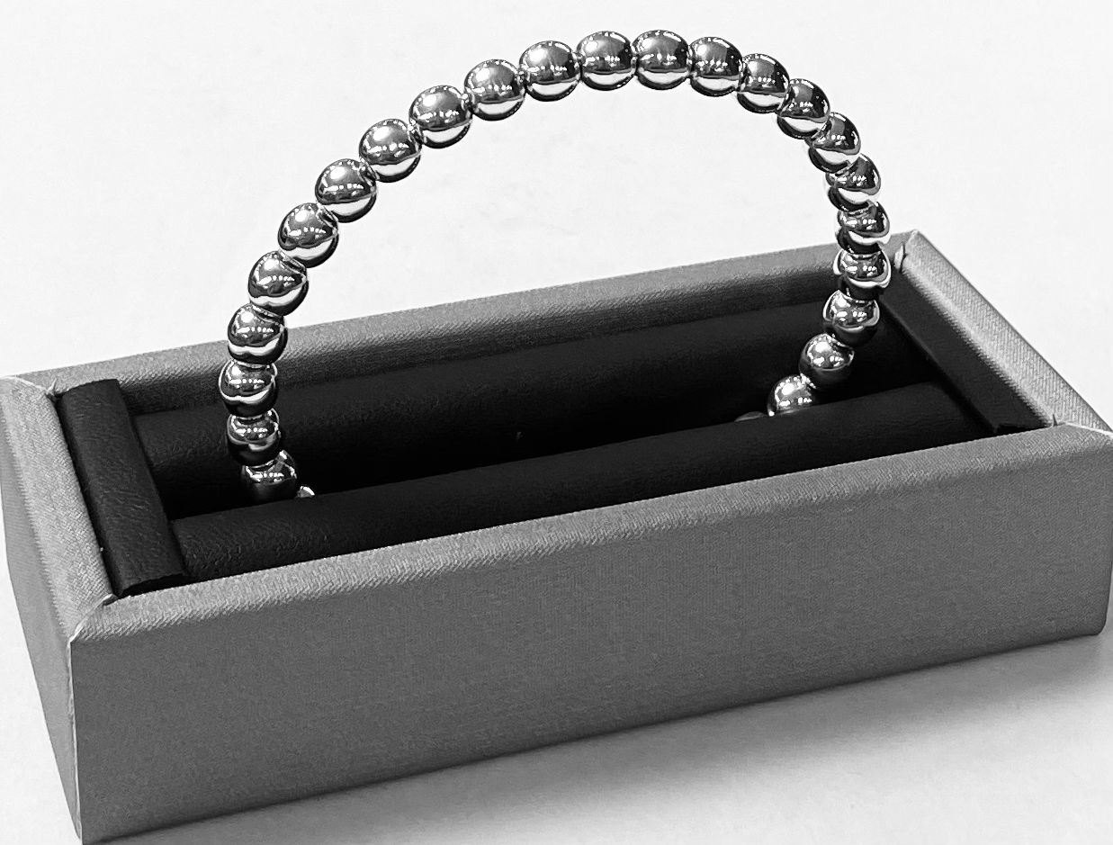 Brazalete en Plata Ley 925, vista frontal