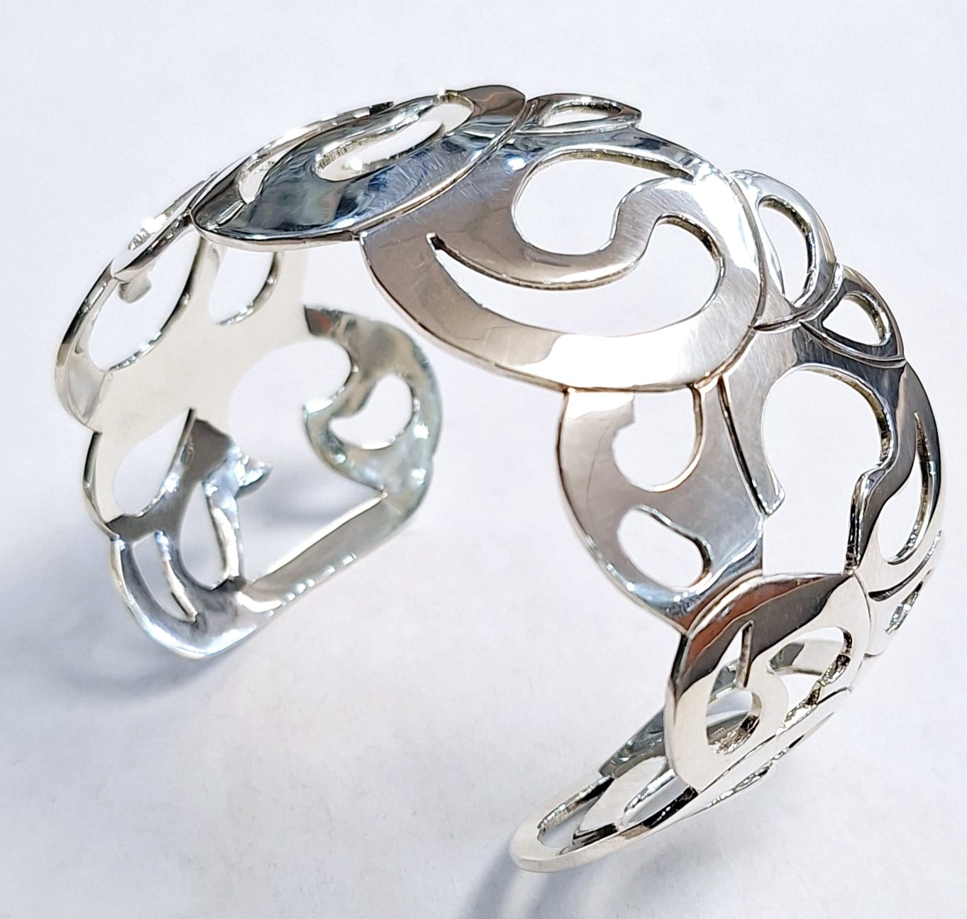 Brazalete en Plata Ley 950, vista frontal