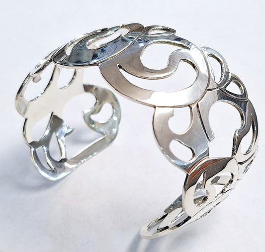 Brazalete en Plata Ley 950, vista frontal
