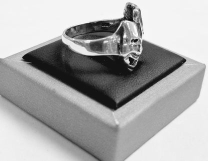 Anillo Mascara Teatrales en Plata Ley 925, sello de autenticidad Plata Ley .925
