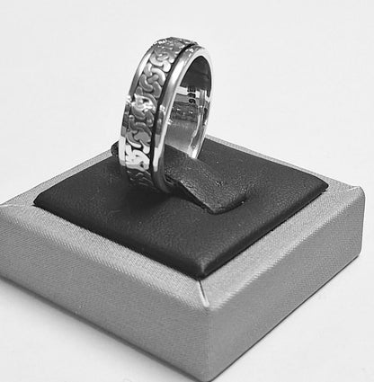 Anillo Anti Ansiedad en Plata Ley 925, vista frontal