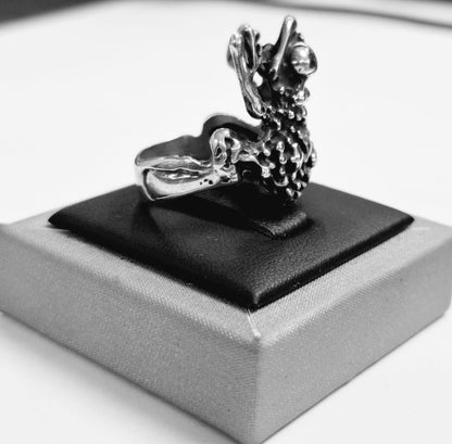 Anillo Rana en Plata Ley 925, sello de autenticidad Plata Ley .925