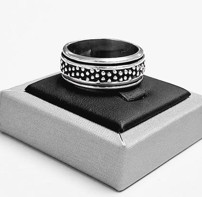 Anillo Anti Ansiedad en Plata Ley 925, sello de autenticidad Plata Ley .925
