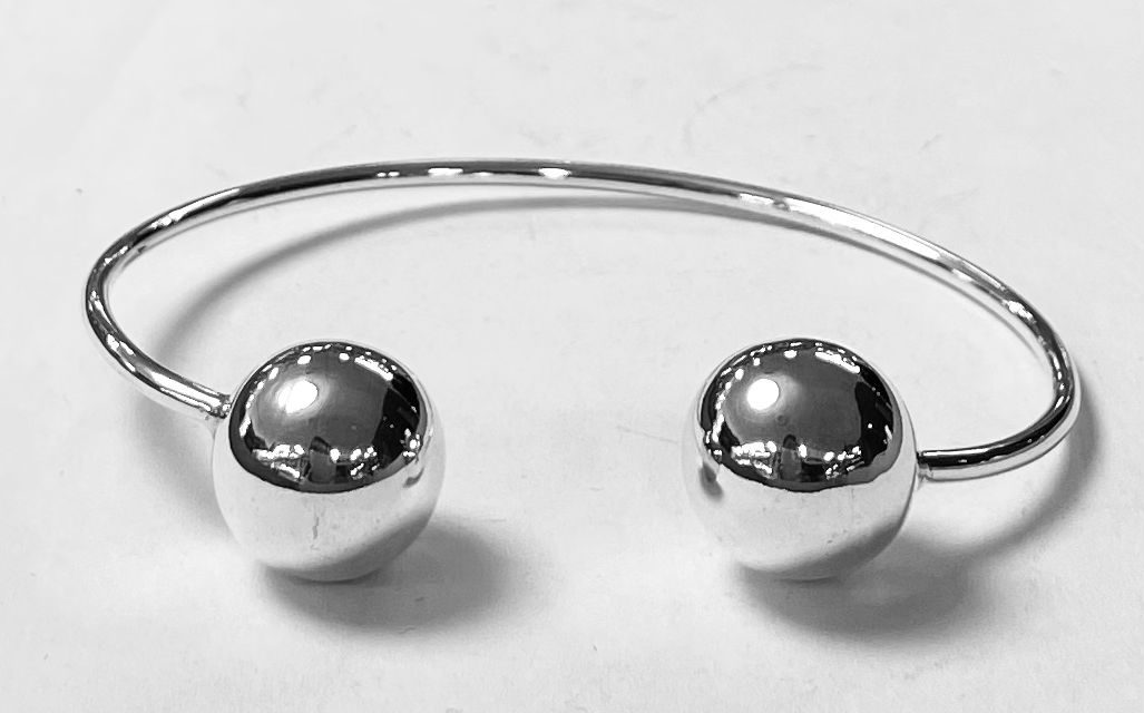 Sello de ley en el interior del brazalete optima en plata ley 925