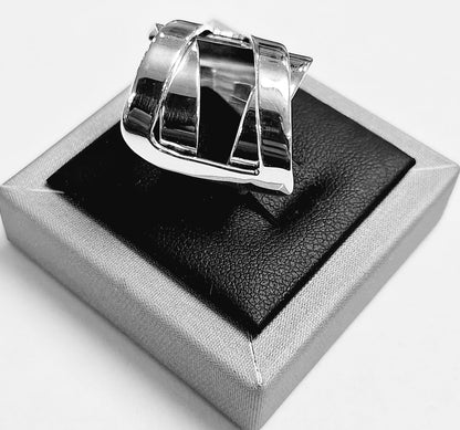 Anillo Plata Ley 925, vista frontal