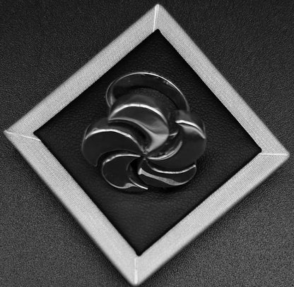 Anillo Plata Ley 925, Espiral, vista frontal