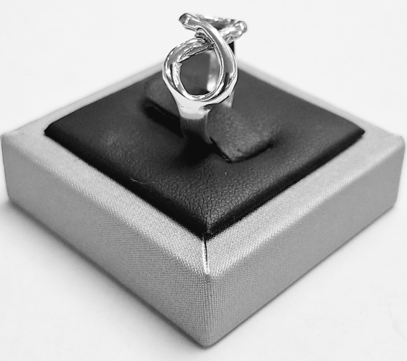 Anillo Infinito en Plata Ley 925, vista frontal