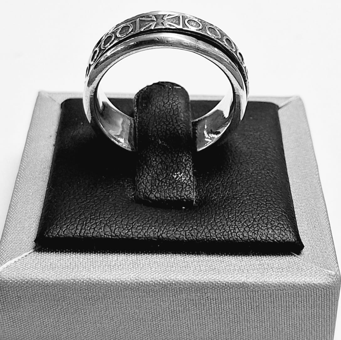 Anillo Anti Ansiedad en Plata Ley 925, sello de autenticidad Plata Ley .925