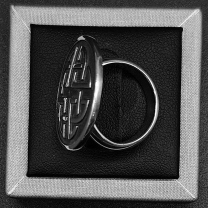 Anillo Plata Ley 925, Pentagram, vista frontal