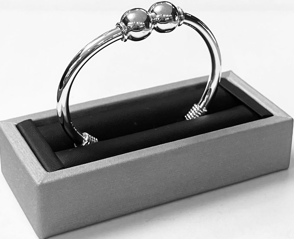 Brazalete en Plata Ley 925, vista frontal