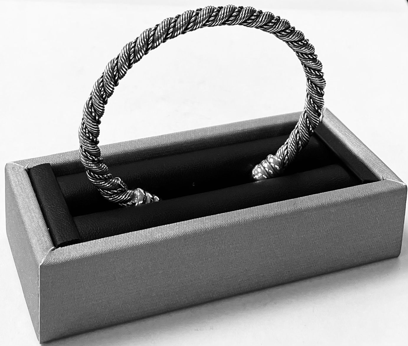 Brazalete en Plata Ley 925, vista frontal