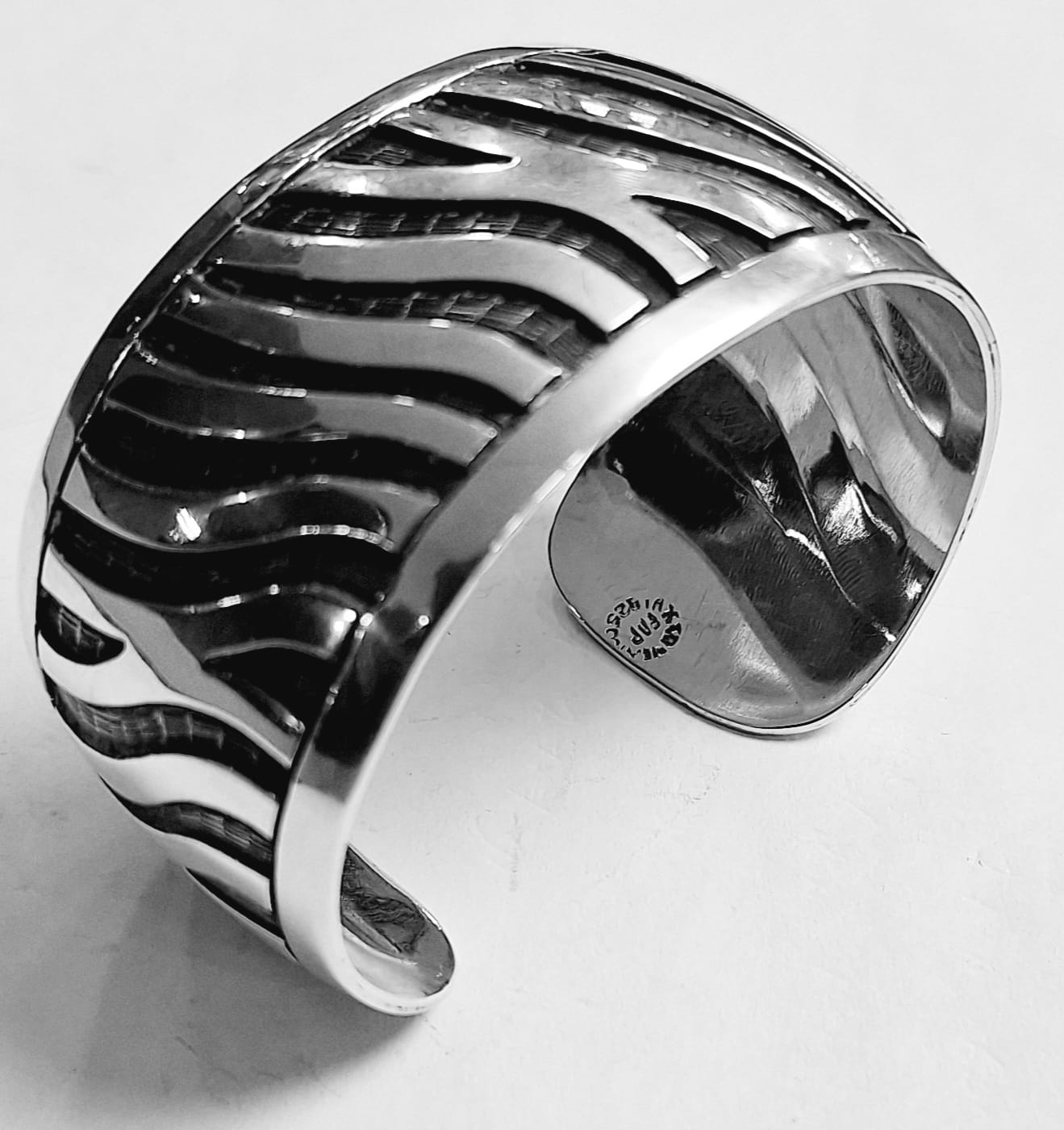 Brazalete en Plata Ley 925, vista frontal