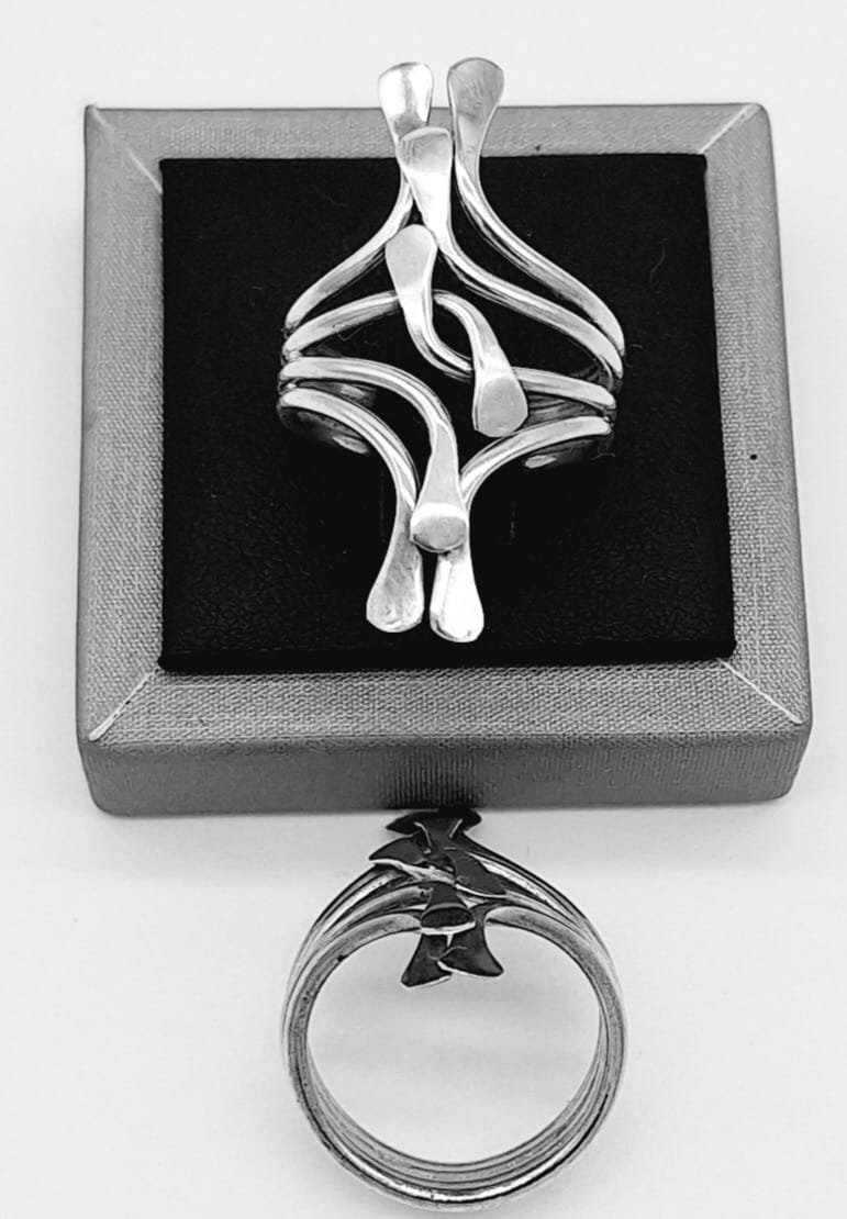 Anillo Plata Ley 925 ., vista frontal