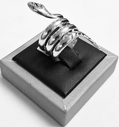 Anillo Serpiente en Plata Ley 925, sello de autenticidad Plata Ley .925