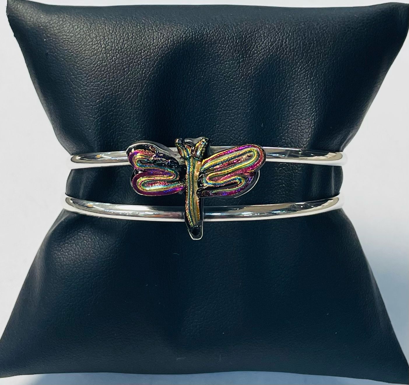 Brazalete con Dicroico en Plata 925, sello de autenticidad Plata Ley .925