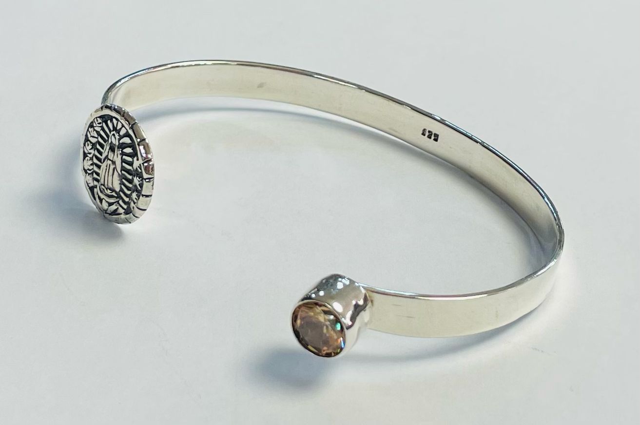 Brazalete en Plata Ley 925, vista frontal
