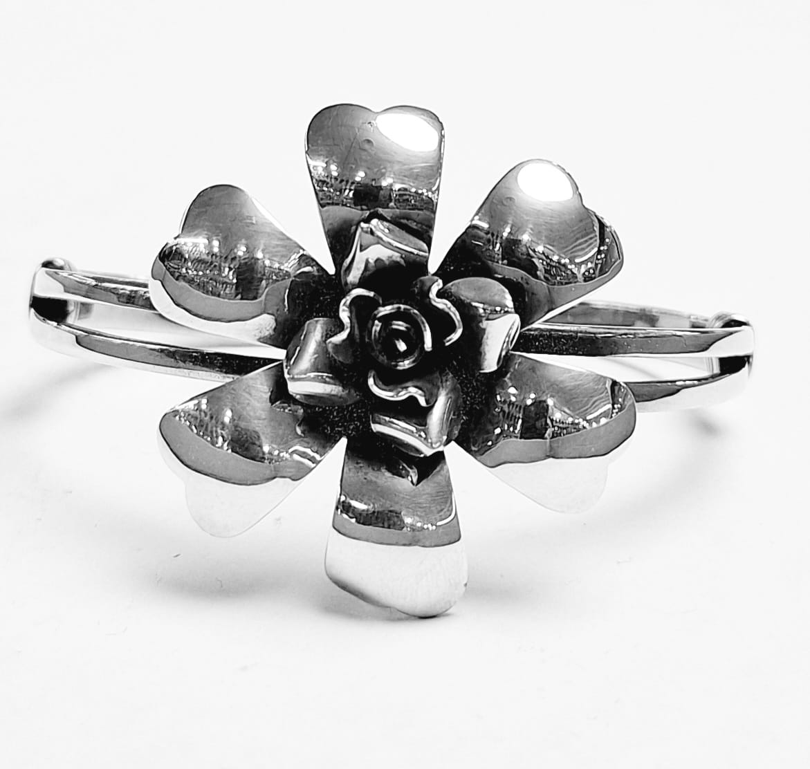 Brazalete en Plata Ley 925, vista frontal