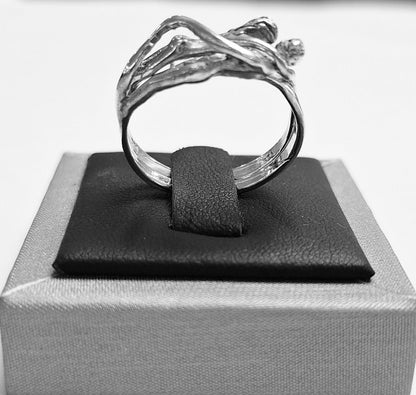 Anillo de Pareja en Plata Ley 925, vista frontal
