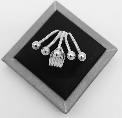 Anillo Plata Ley 925, vista frontal
