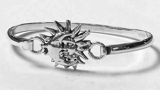Sello de ley en el interior del brazalete eclipse en plata ley 925
