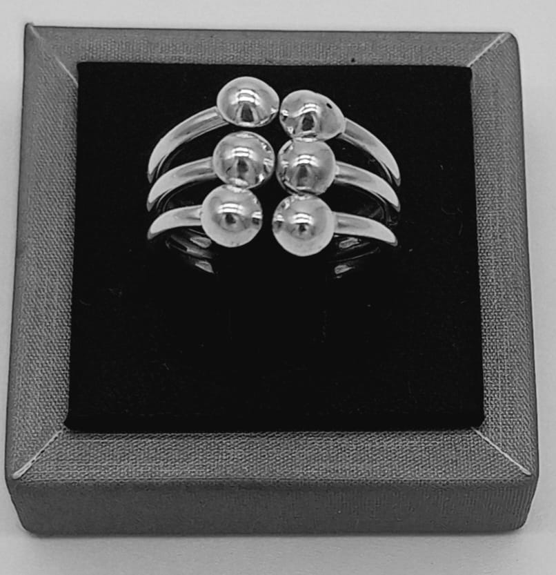 Anillo Plata Ley 925, vista frontal