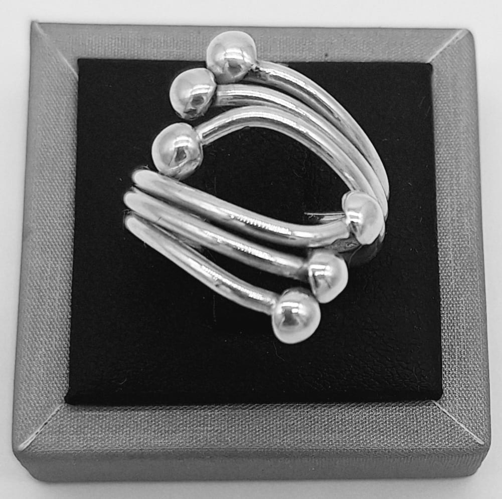 Anillo Plata Ley 925, vista frontal