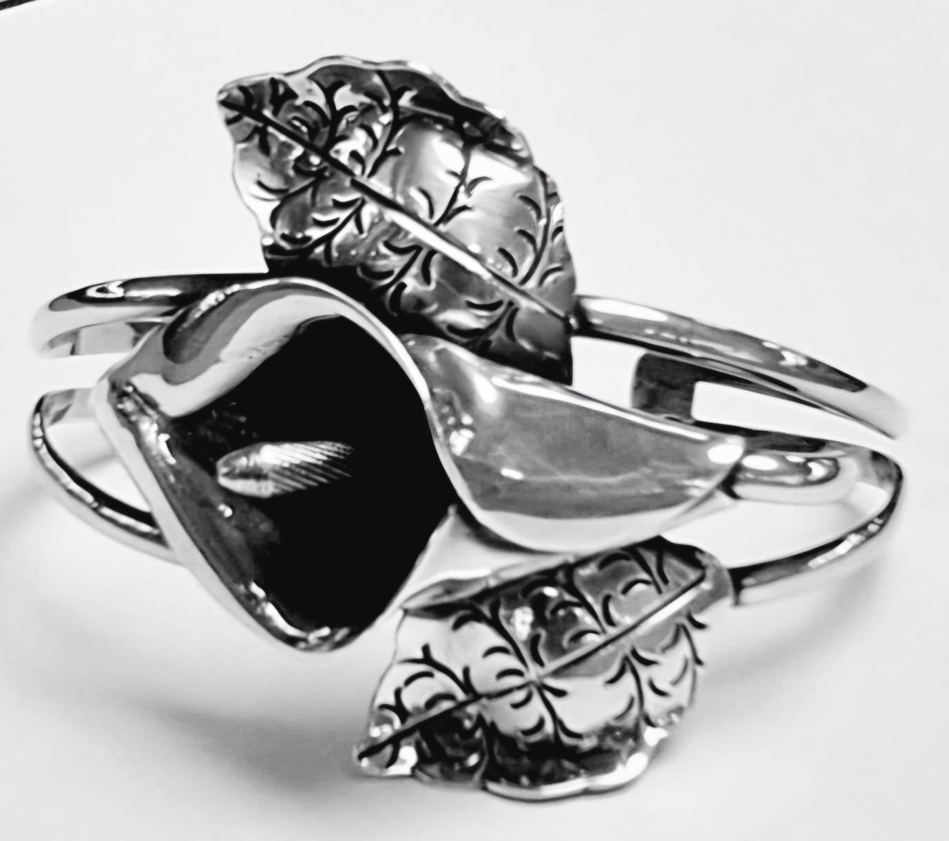 Sello de ley en el interior del brazalete alcatraz en plata ley 925