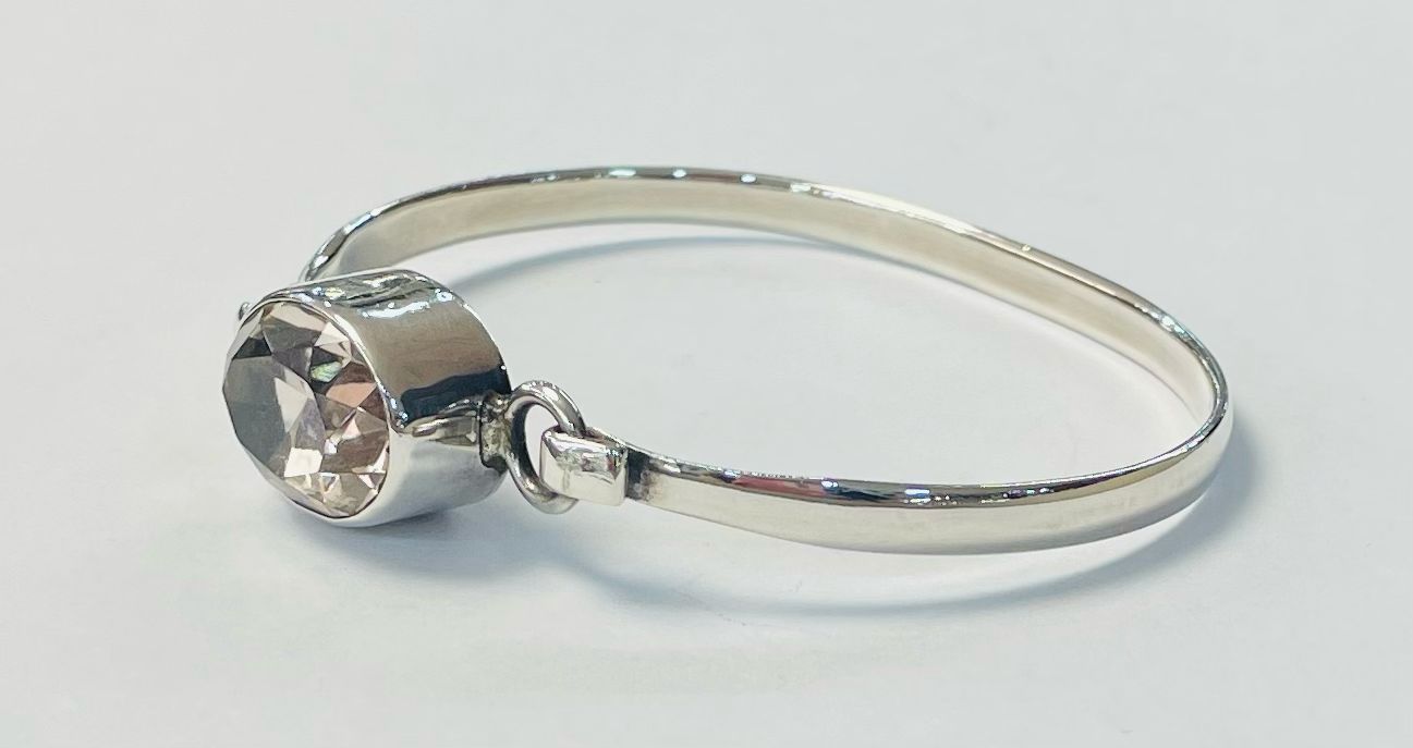 Brazalete con Citrina en Plata Ley 925, vista frontal
