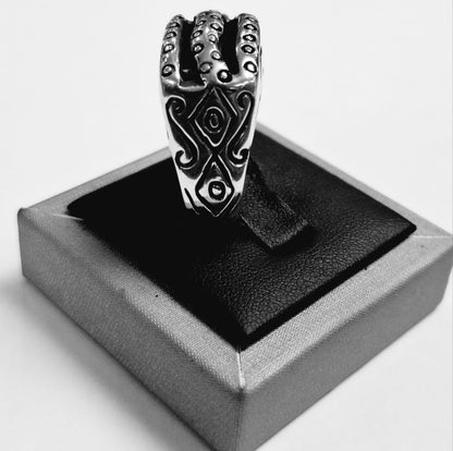 Anillo Espiral en Plata Ley 950, vista frontal