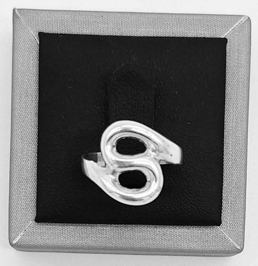 Anillo Plata Ley 925, vista frontal