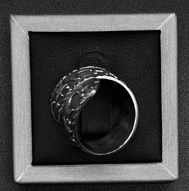 Anillo Plata Ley 925 , Lunar, vista frontal