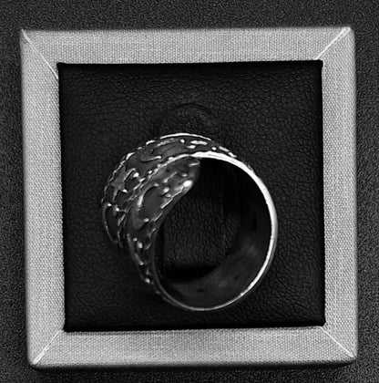 Anillo Plata Ley 925 , Lunar, vista frontal