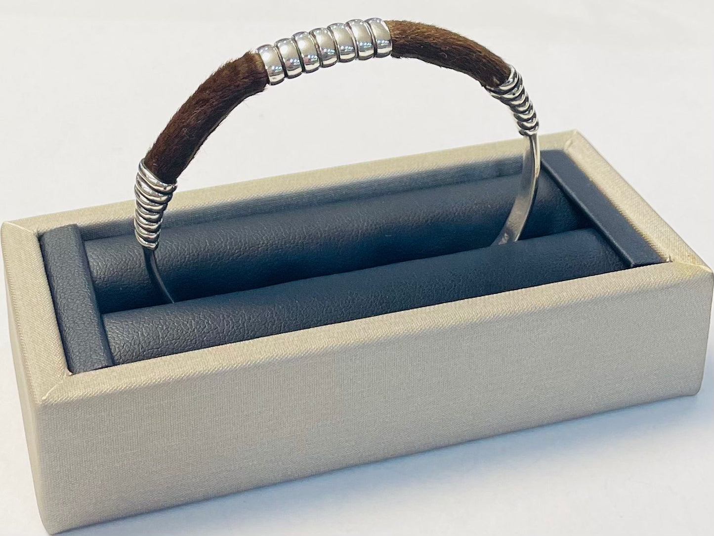 Brazalete en Plata Ley 925, vista frontal