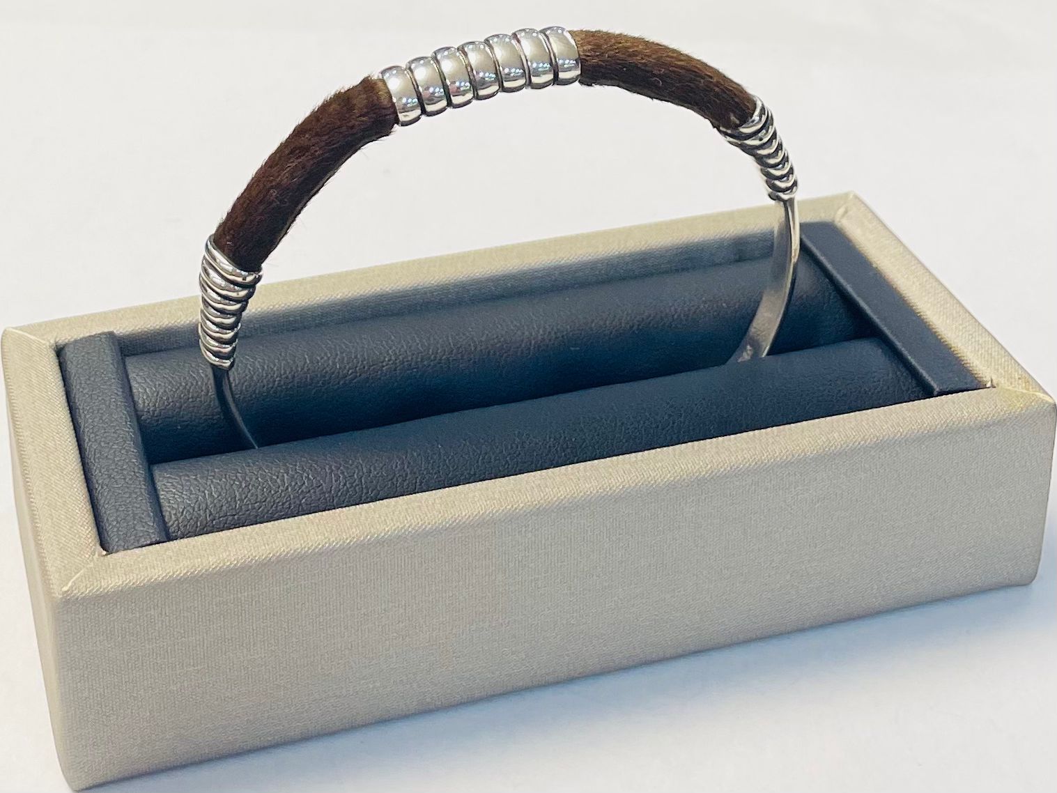 Brazalete en Plata Ley 925, vista frontal