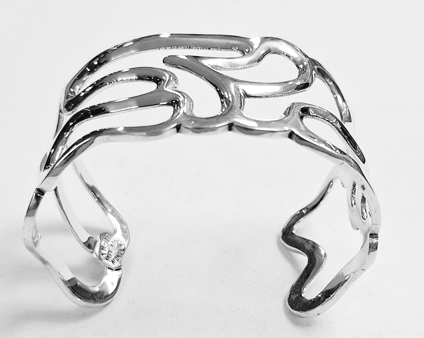 Brazalete en Plata Ley 950, vista frontal