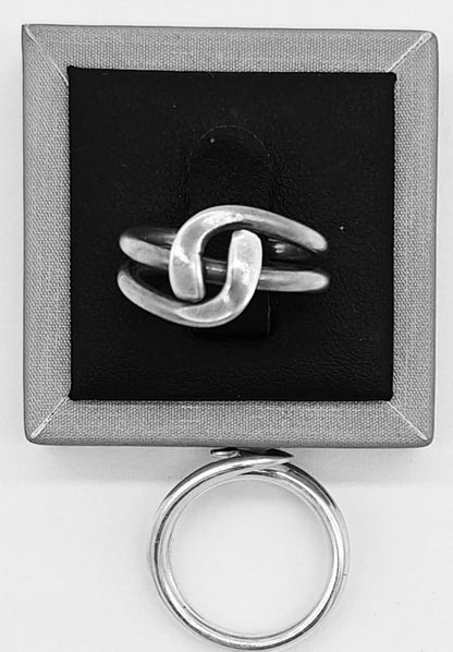 Anillo Plata Ley 925, vista frontal