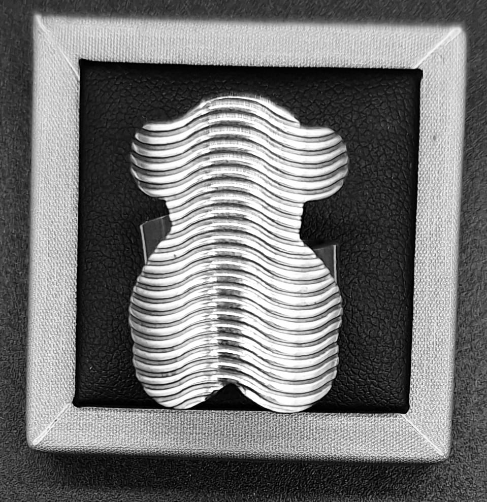 Anillo Plata Ley 925, Oso, vista frontal