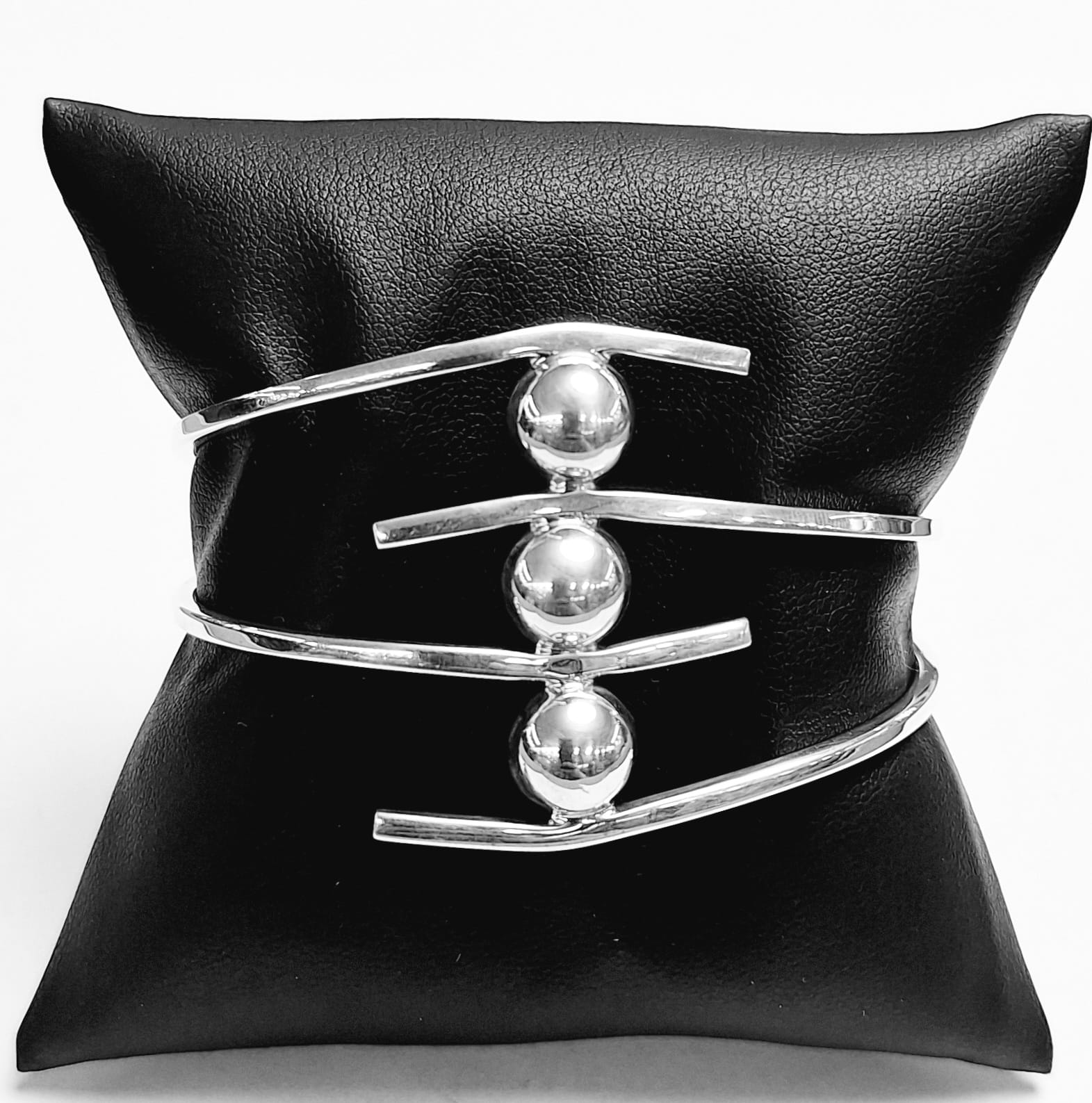 Brazalete en Plata Ley 925, vista frontal