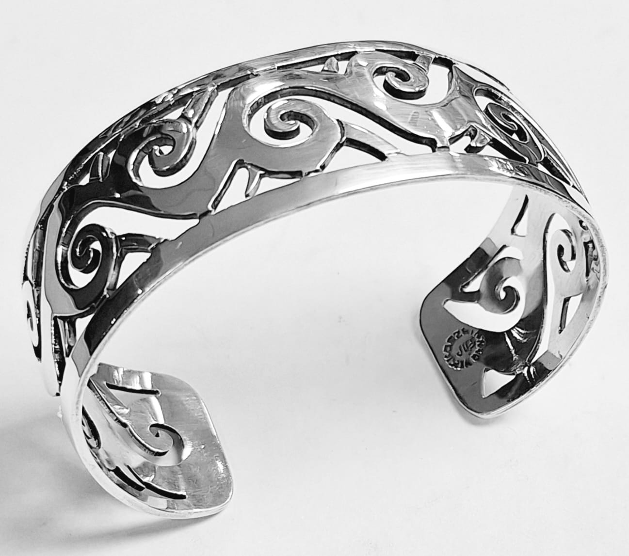 Brazalete en Plata Ley 925, vista frontal