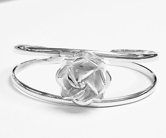 Sello de ley en el interior del brazalete rosa en plata ley 925