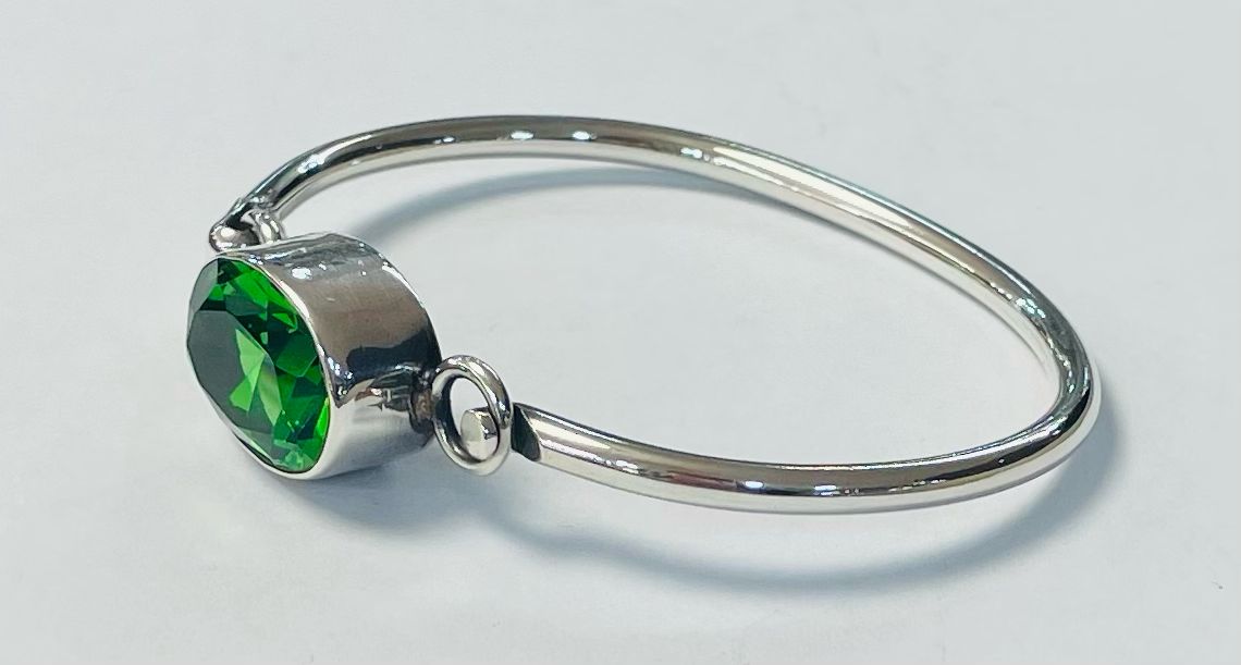 Brazalete en Plata Ley 925, vista frontal