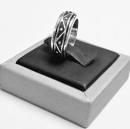 Anillo Anti Ansiedad en Plata Ley 925, vista frontal