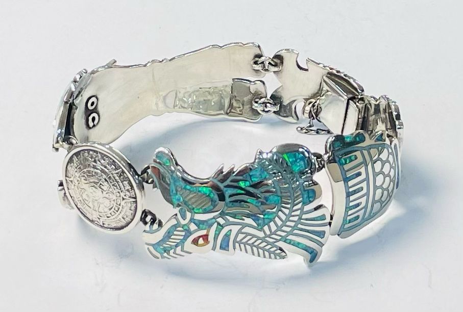 Brazalete con Opalo en Plata 925, vista frontal