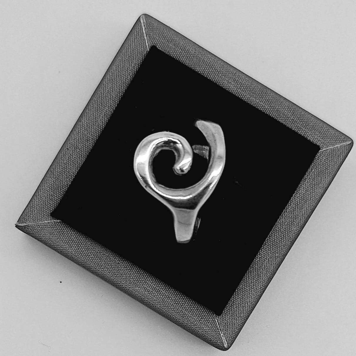 Anillo Plata Ley 925, vista frontal