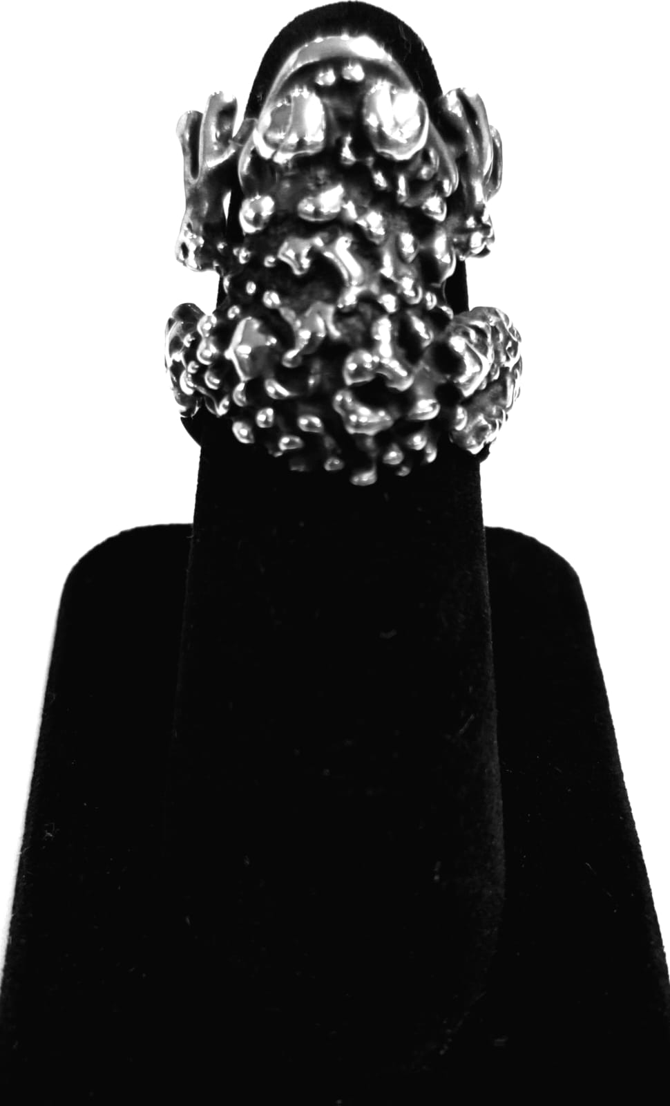 Anillo Rana en Plata Ley 925, vista frontal