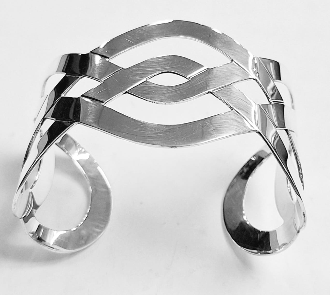 Brazalete en Plata Ley 925, vista frontal