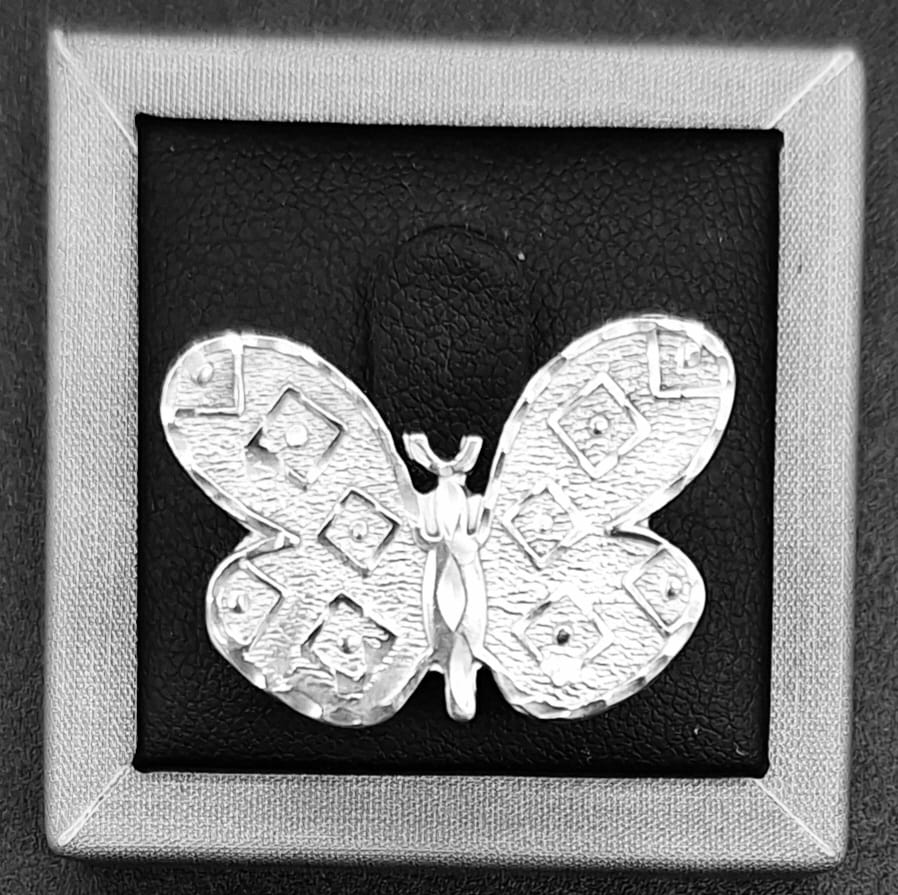 Anillo Plata Ley 925 , Mariposa, vista frontal